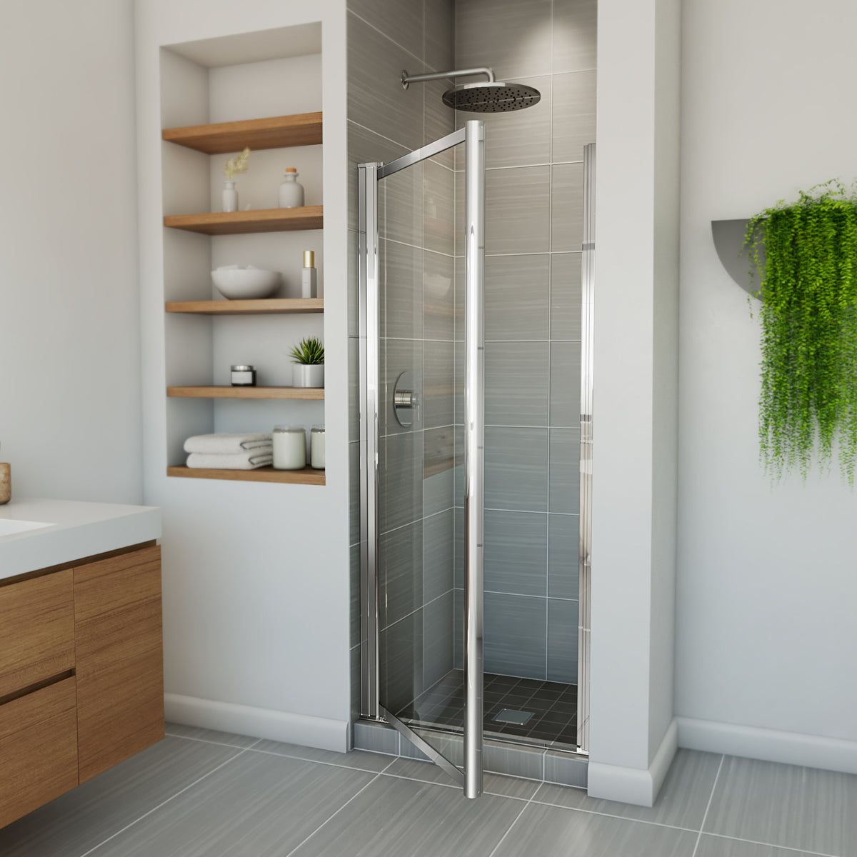 Maax Pivolok 27-28 ¾ x 64 ½ in Pivot Shower Door for Alcove Installation - image 4
