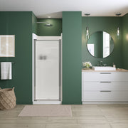 Maax Polar Pivot 29-30 ¾ in x 64 ½ in Pivot Shower Door for Alcove Installation with Raindrop glass in Chrome