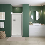 Maax Polar Pivot 31-32 ¾ in x 64 ½ in Pivot Shower Door for Alcove Installation with Raindrop glass in Chrome