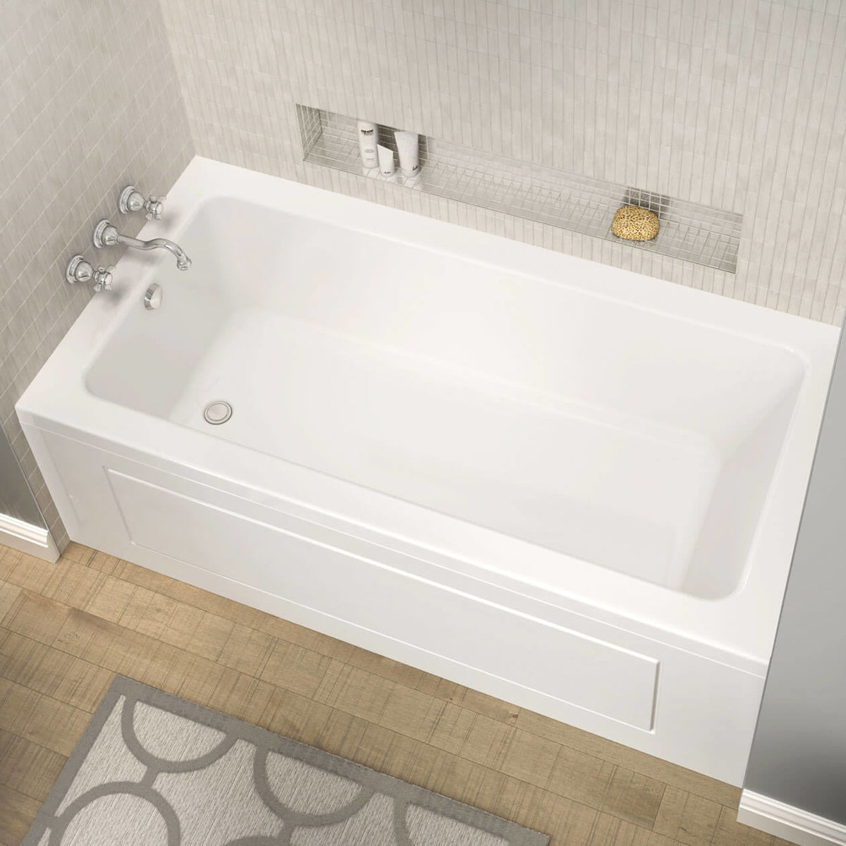 Maax Pose 6636 IF Acrylic Alcove Bathtub in White - image 2