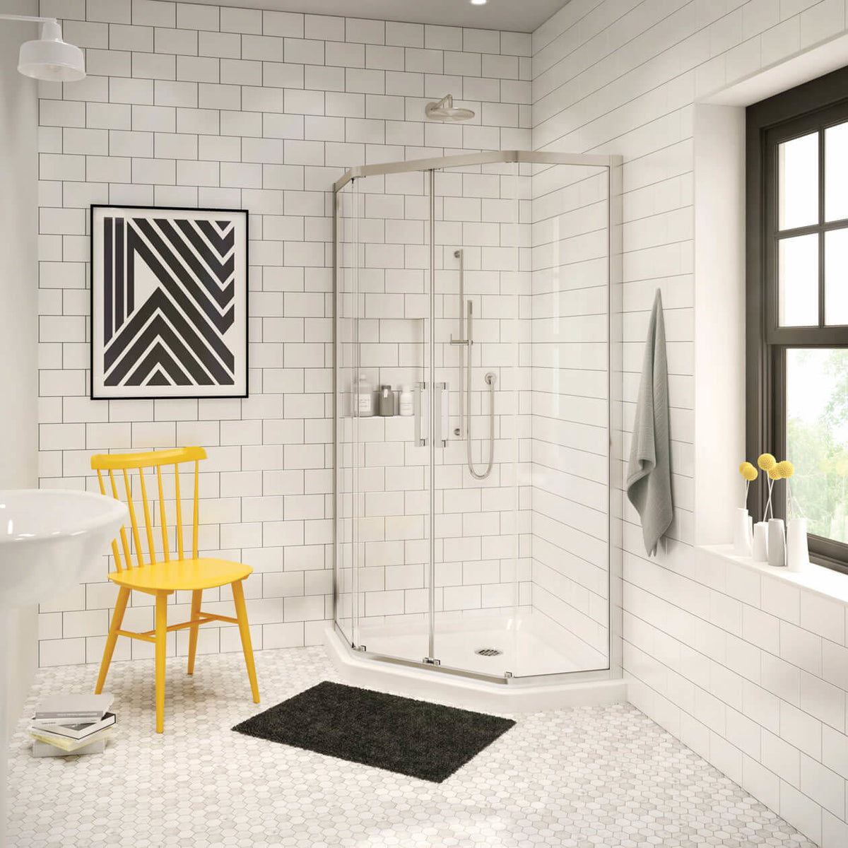Maax Radia Neo-angle 40 x 40 x 71 ½ in 6 mm Sliding Shower Door for Corner Installation - image 6