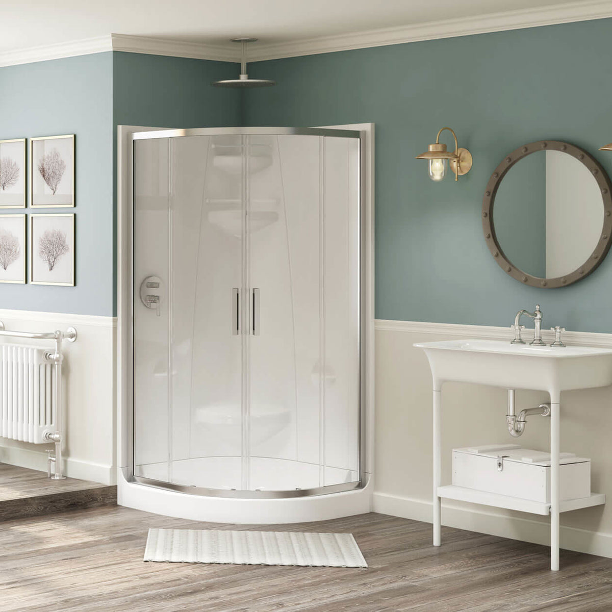 Maax Radia Neo-round 32 x 32 x 71 ½ in 6 mm Sliding Shower Door for Corner Installation - image 5