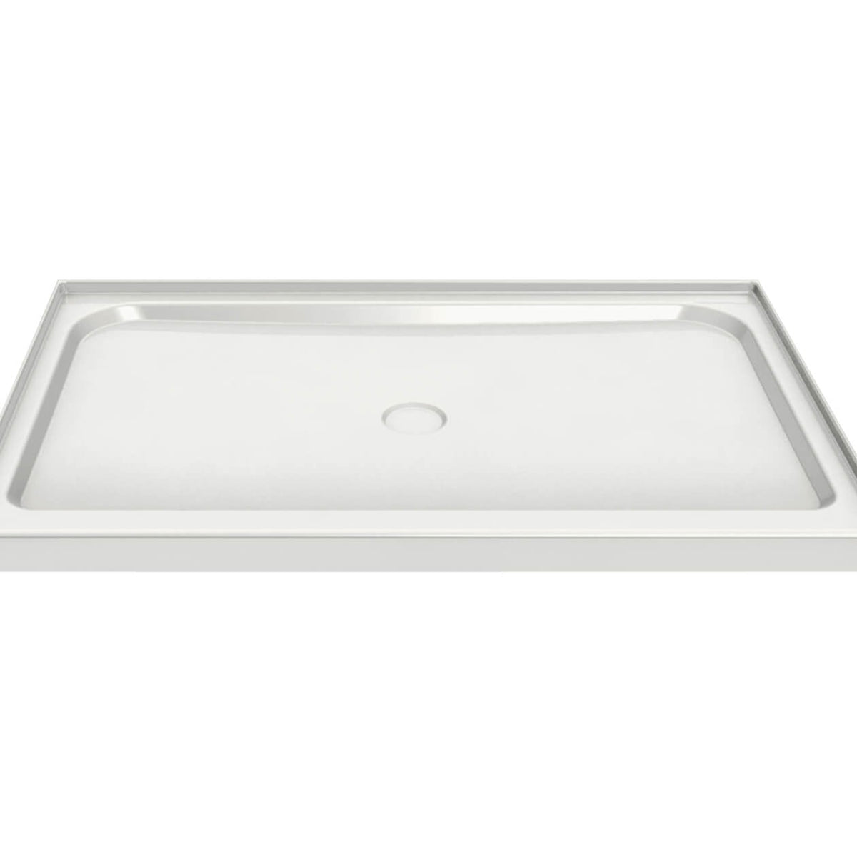 Maax Rectangular Base 4234 3 in Acrylic Alcove Shower Base with Center Drain in White