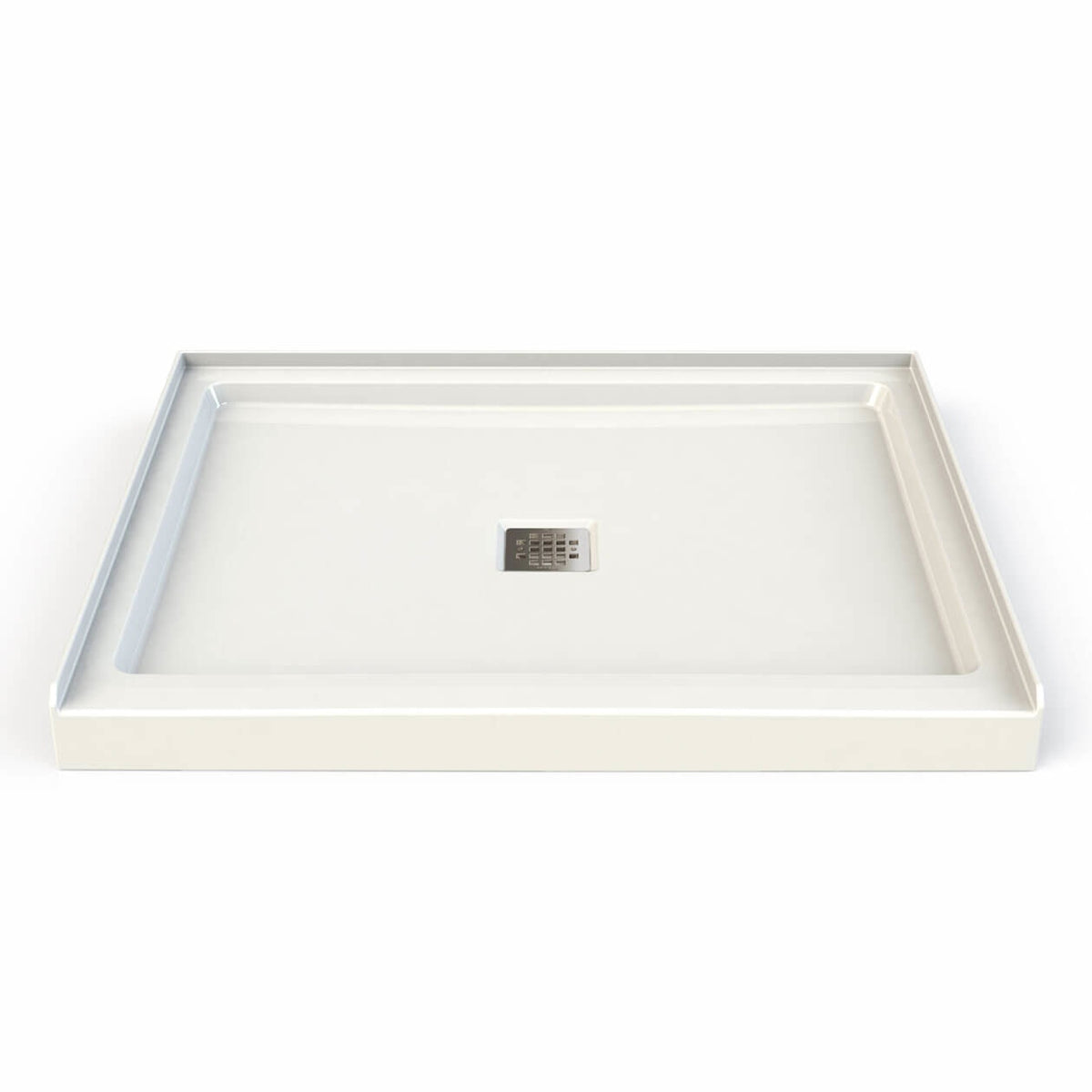 Maax Rectangular Base 4234 Acrylic Alcove or Corner Shower Base with Center Drain in White