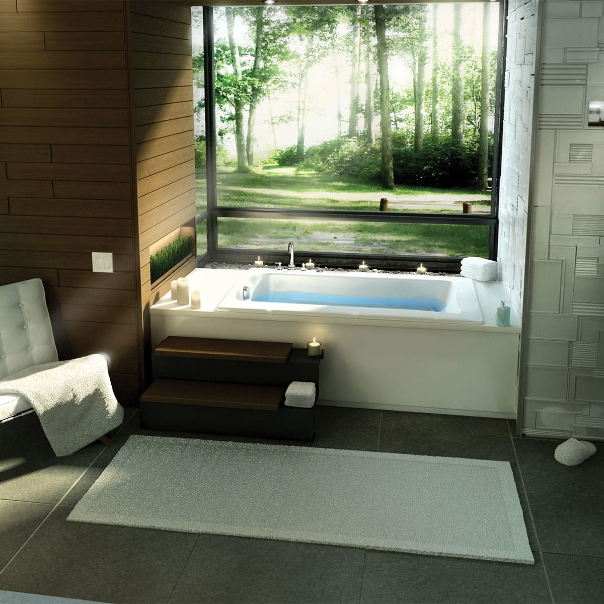 Maax Release 6036 Acrylic Drop-in Bathtub in White - image 2