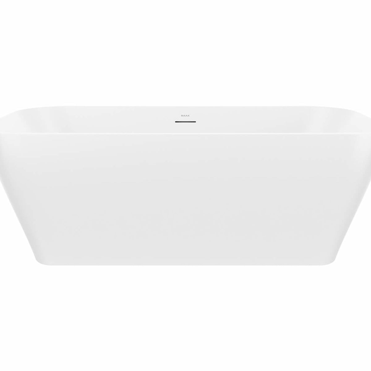 Maax Renata 67 x 32 Acrylic Freestanding Center Drain Bathtub in Matte White with Matte White Skirt - image 3