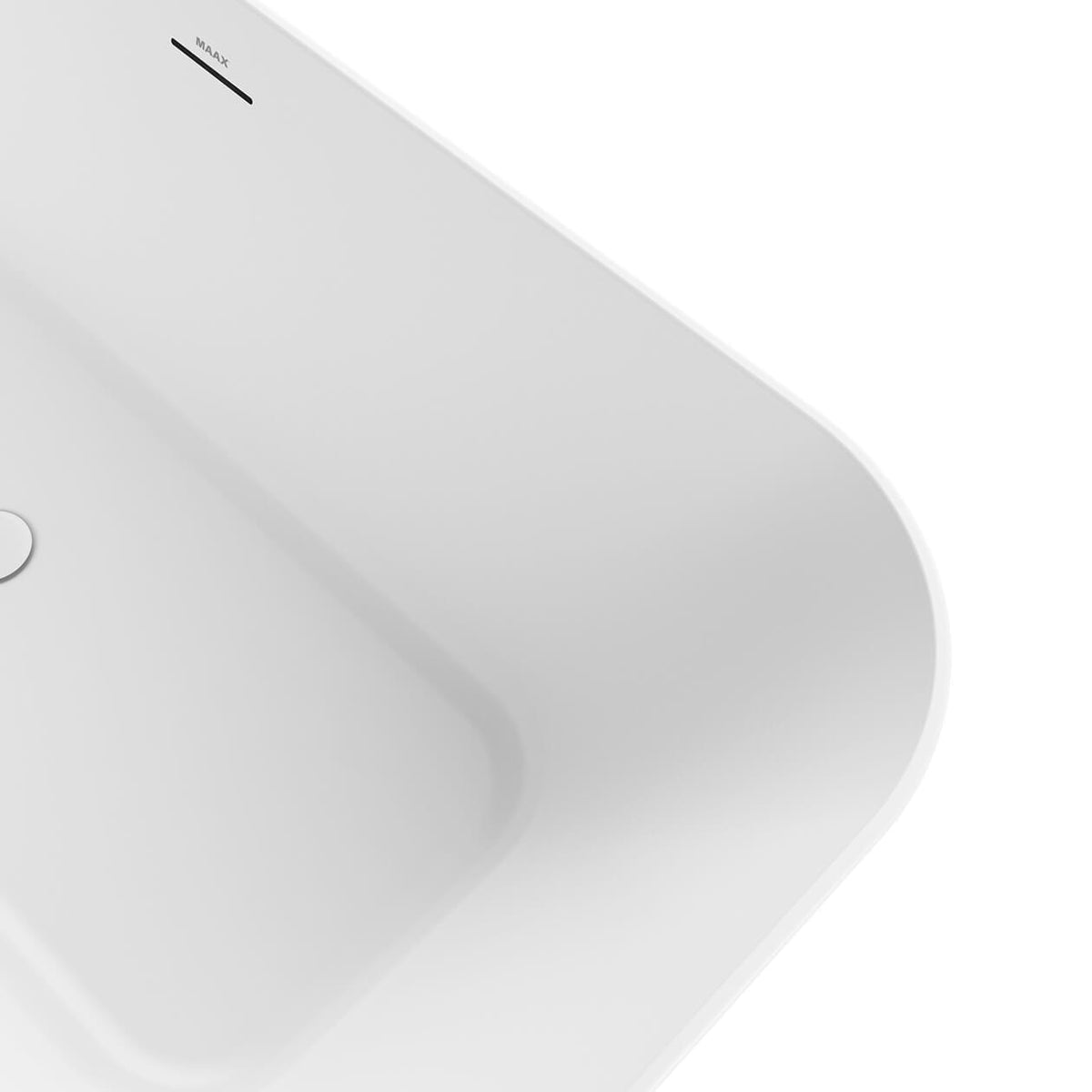 Maax Renata 67 x 32 Acrylic Freestanding Center Drain Bathtub in Matte White with Matte White Skirt - image 5