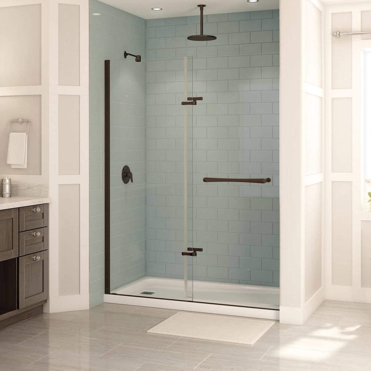 Maax Reveal 71 56-59 x 71 ½ in 8mm Pivot Shower Door for Alcove Installation - image 6