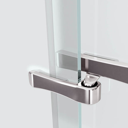 Reveal 71 51 ½-54 ½ x 71 ½ in. 8mm Pivot Shower Door for Alcove Installation with Clear glass in Chrome - Plumbing Market