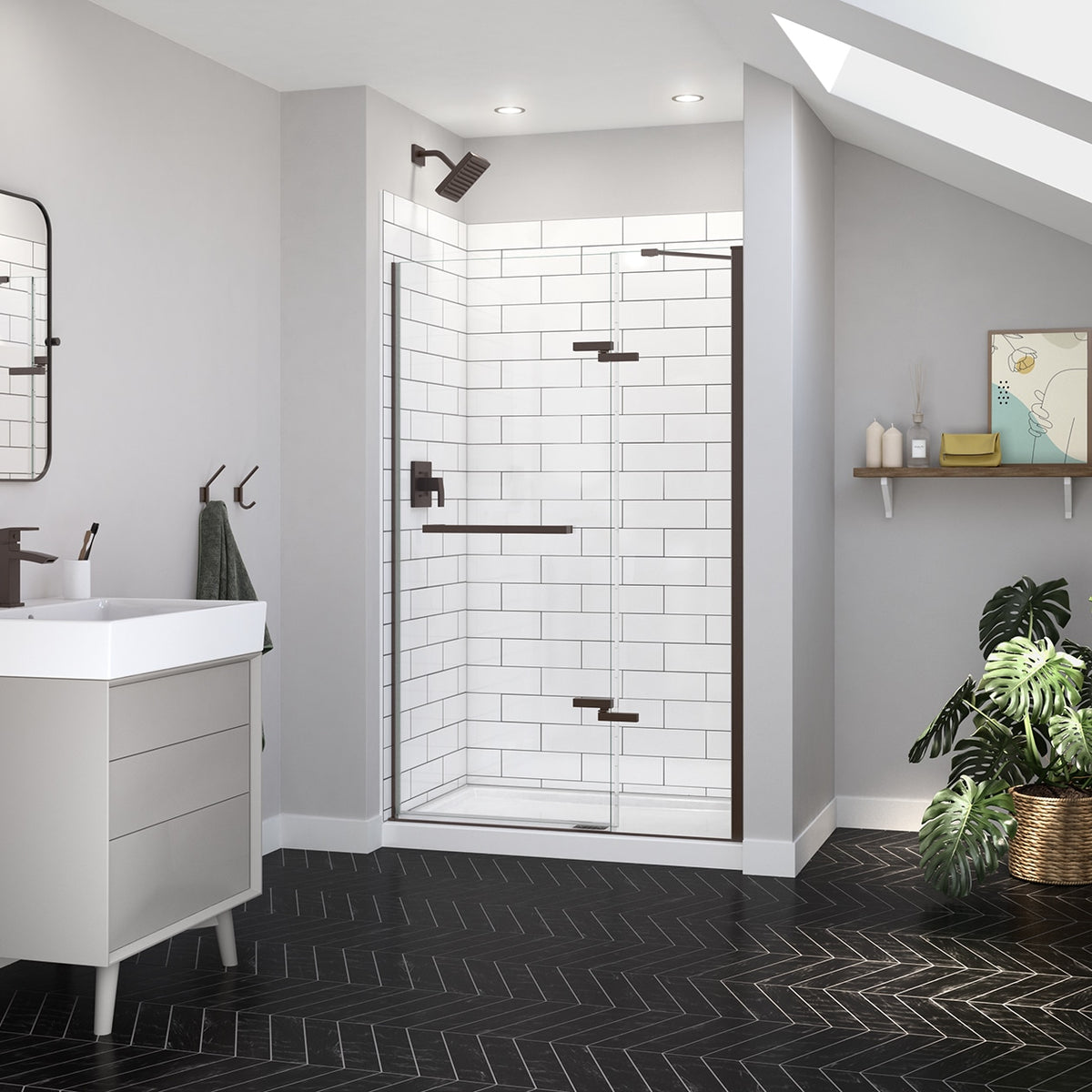 Maax Reveal Sleek 71 44-47 x 71 1/2 in 8mm Pivot Shower Door for Alcove Installation - image 6