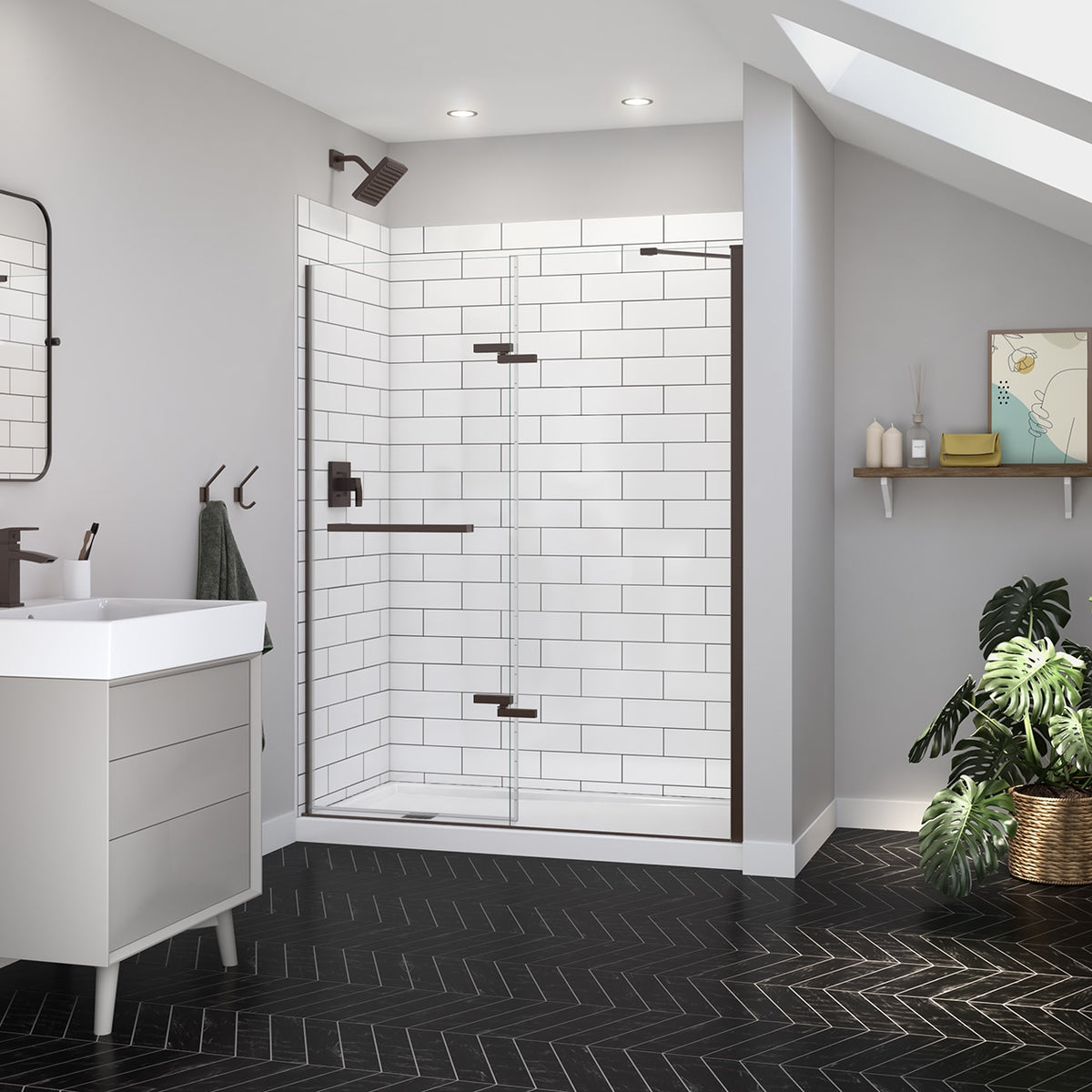 Maax Reveal Sleek 71 56-59 x 71 1/2 in 8mm Pivot Shower Door for Alcove Installation - image 6