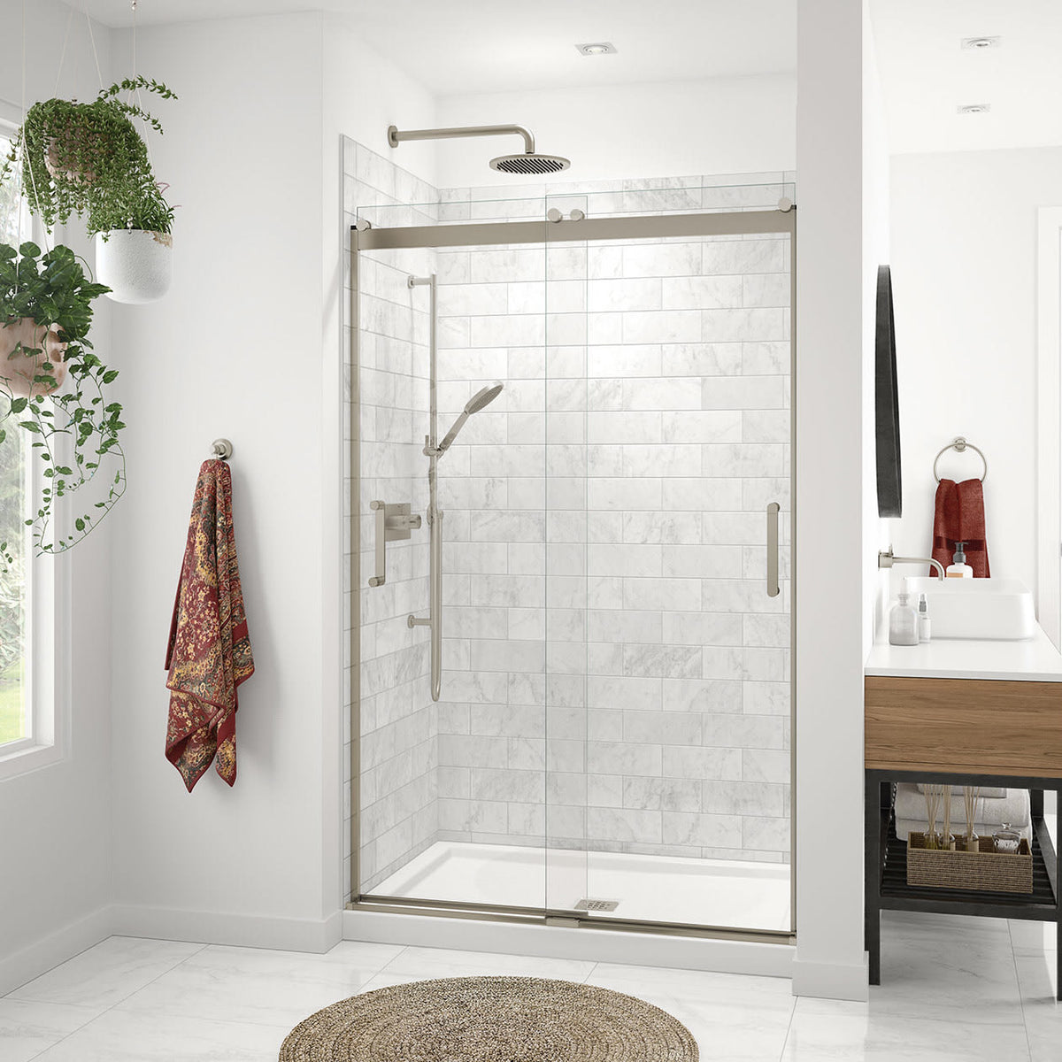 Maax Revelation Round 44-47 x 70 ½-73 in 8mm Bypass Shower Door for Alcove Installation - image 6