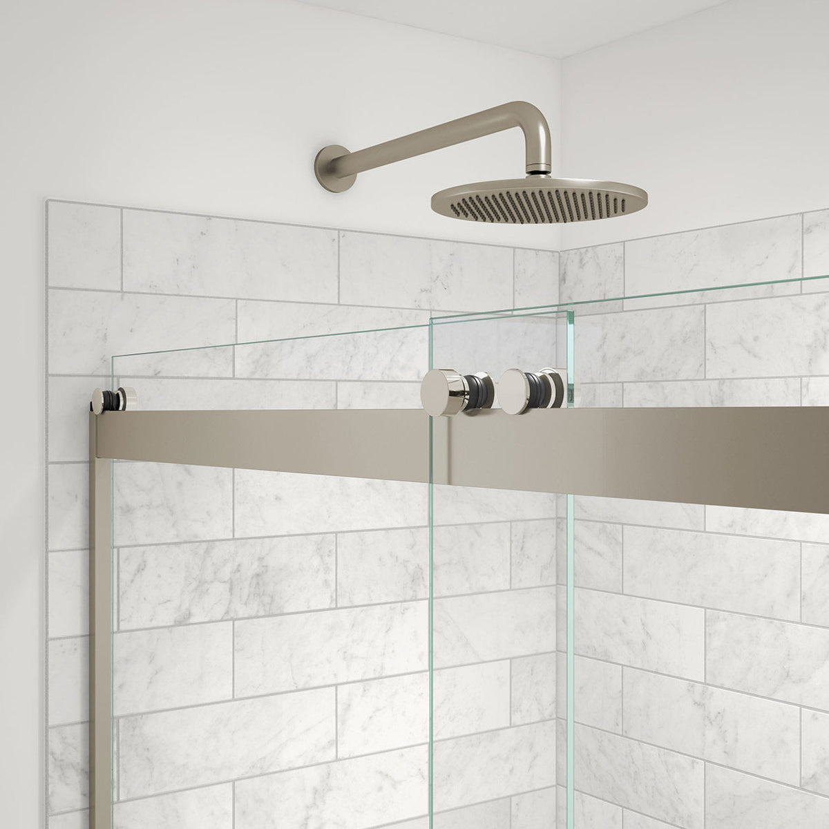 Maax Revelation Round 44-47 x 70 ½-73 in 8mm Bypass Shower Door for Alcove Installation - image 7