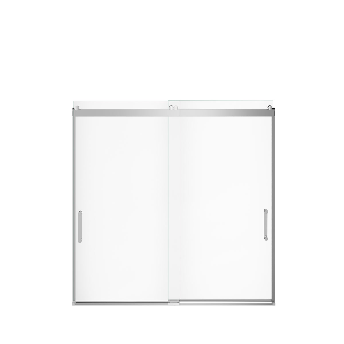 Maax Revelation Round 56-59 in x 56 3/4-59 1/4 in 6 mm Bypass Tub Door for Alcove Installation - image 2