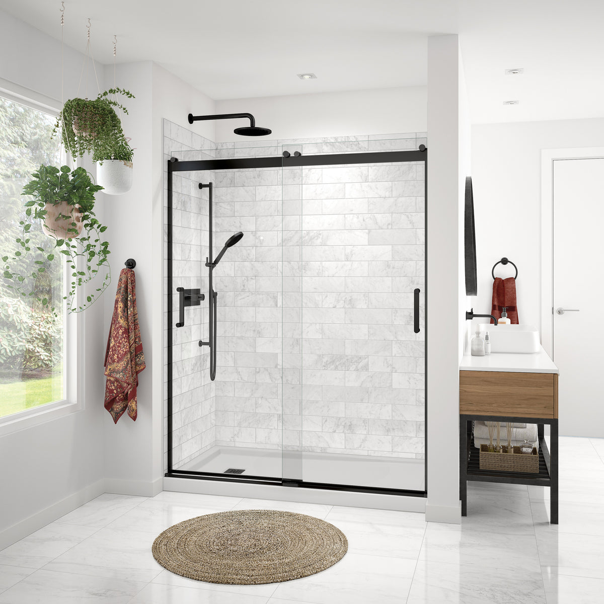 Maax Revelation Round 56-59 in x 70 ½-73 in 6 mm Bypass Shower Door for Alcove Installation - image 11