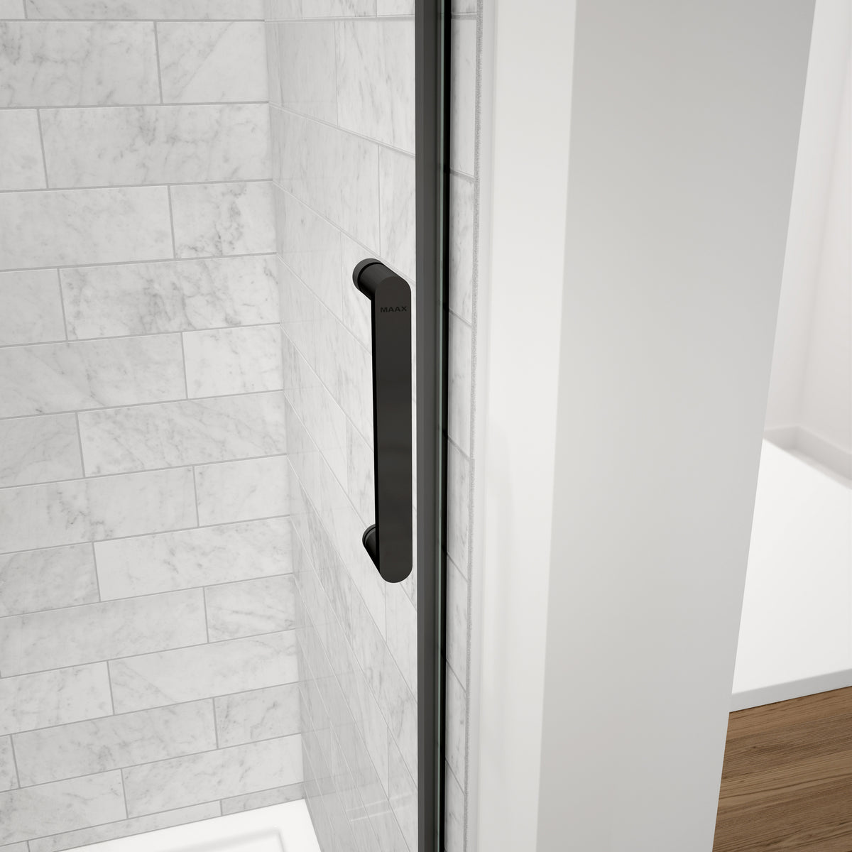 Maax Revelation Round 56-59 in x 70 ½-73 in 6 mm Bypass Shower Door for Alcove Installation - image 14