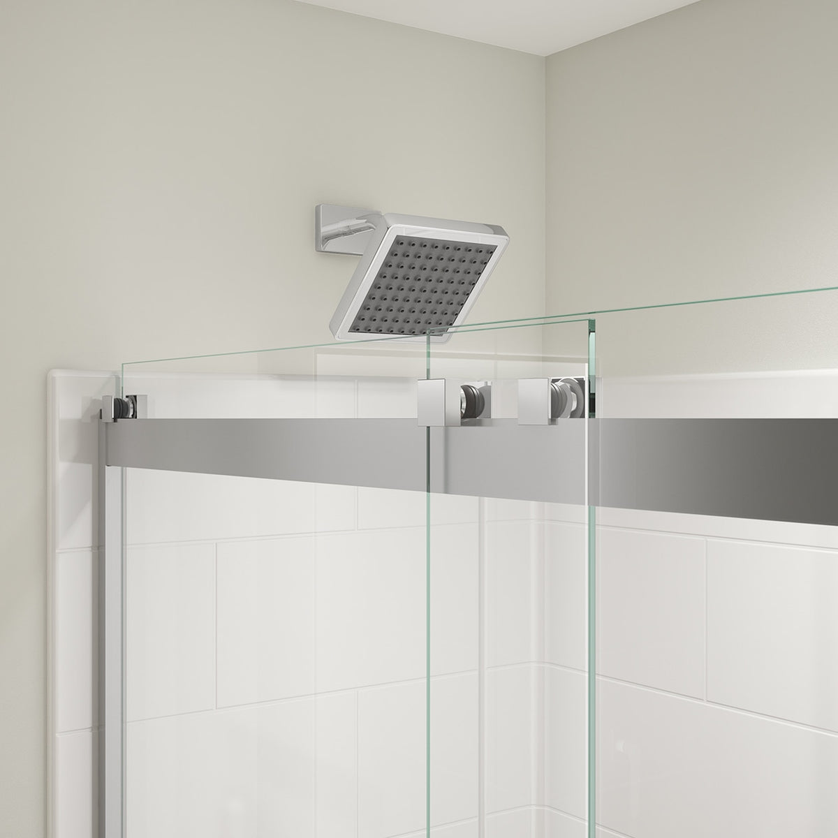 Maax Revelation Square 44-47 x 70 ½-73 in 6 mm Bypass Shower Door for Alcove Installation - image 2