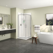 Maax Roka 3232 Acrylic Corner Shower Base with Corner Drain
