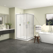 Maax Roka 4242 Acrylic Corner Shower Base with Corner Drain