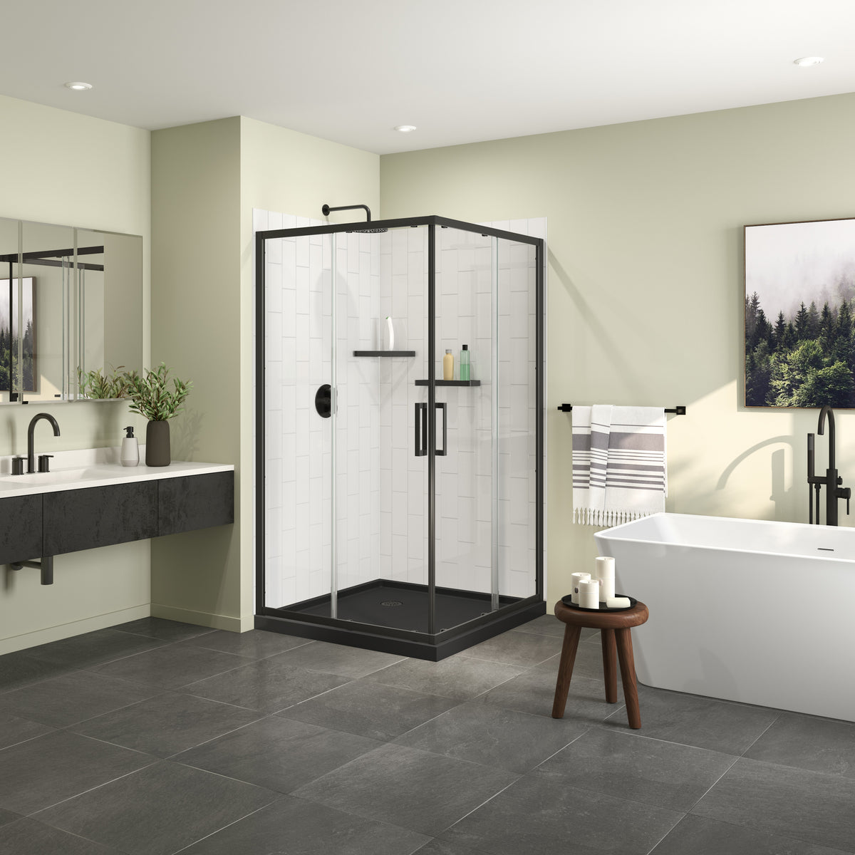 Maax Roka 4242 Acrylic Corner Shower Base with Corner Drain - image 6