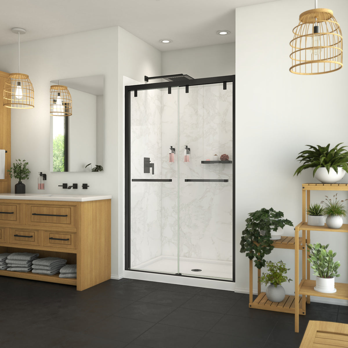 Maax Roka 4832 Acrylic Alcove Shower Base In White with Center Drain - image 3