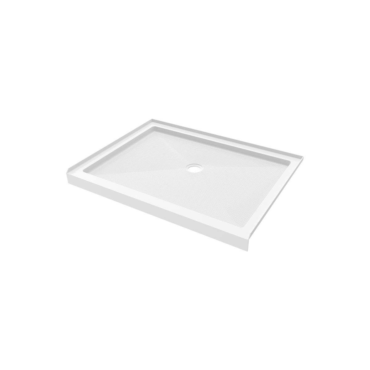 Maax Roka 4836 Acrylic Alcove Shower Base in White with Center Drain - image 2