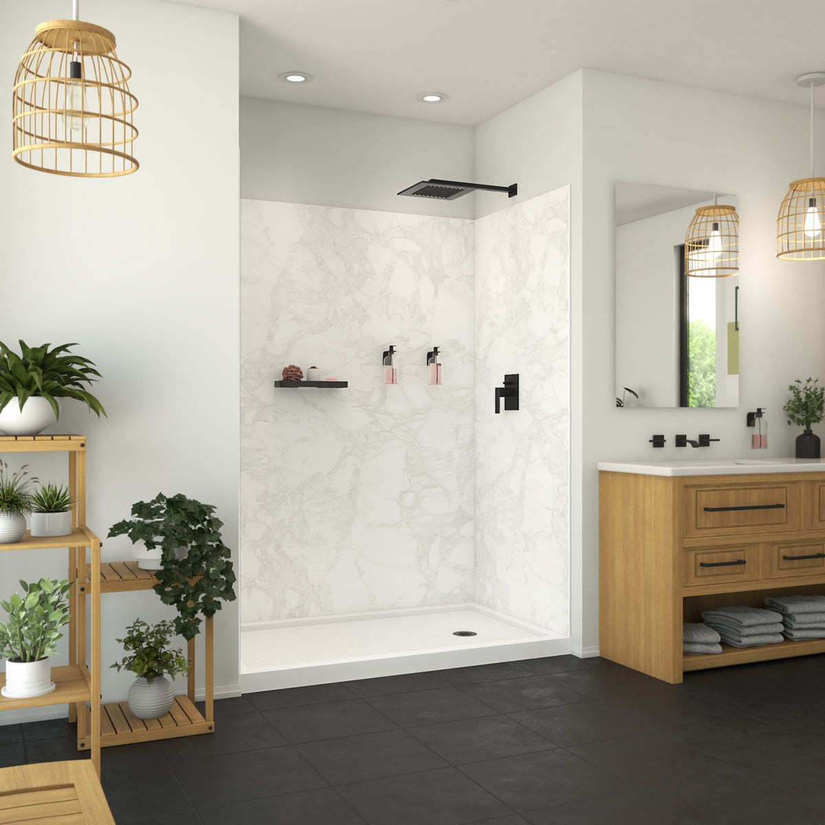 Maax Roka 6032 Acrylic Alcove Shower Base in White - image 10