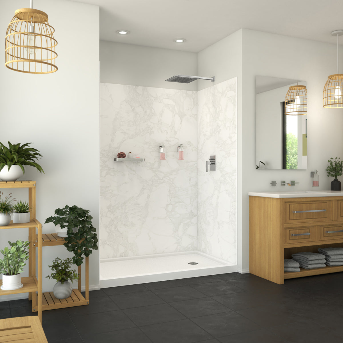 Maax Roka 6036 Acrylic Alcove Shower Base in White - image 10