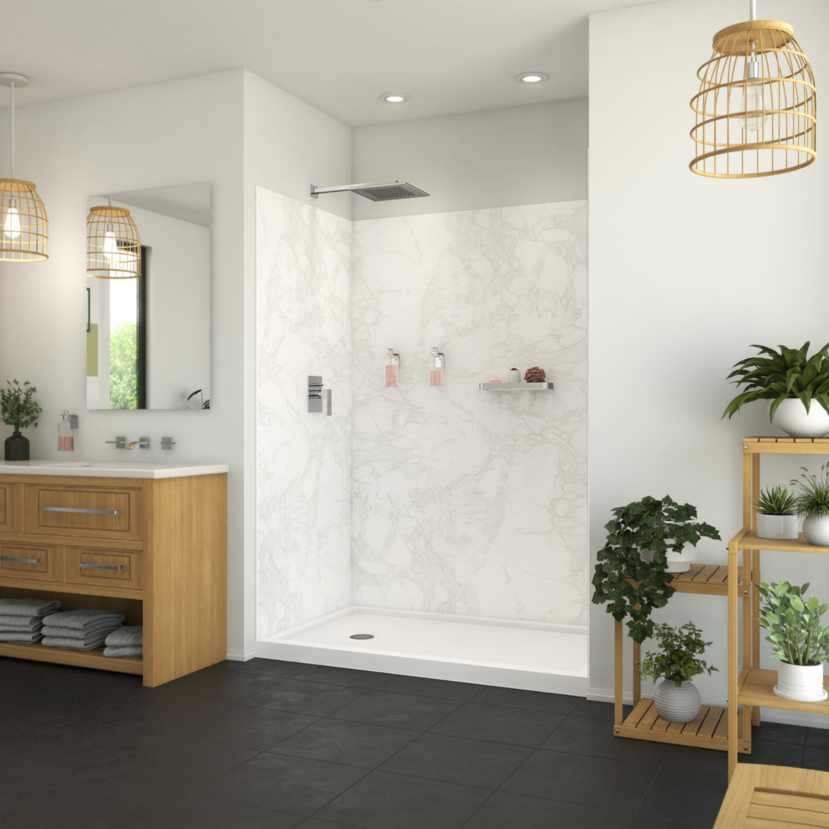 Maax Roka 6036 Acrylic Alcove Shower Base in White - image 5