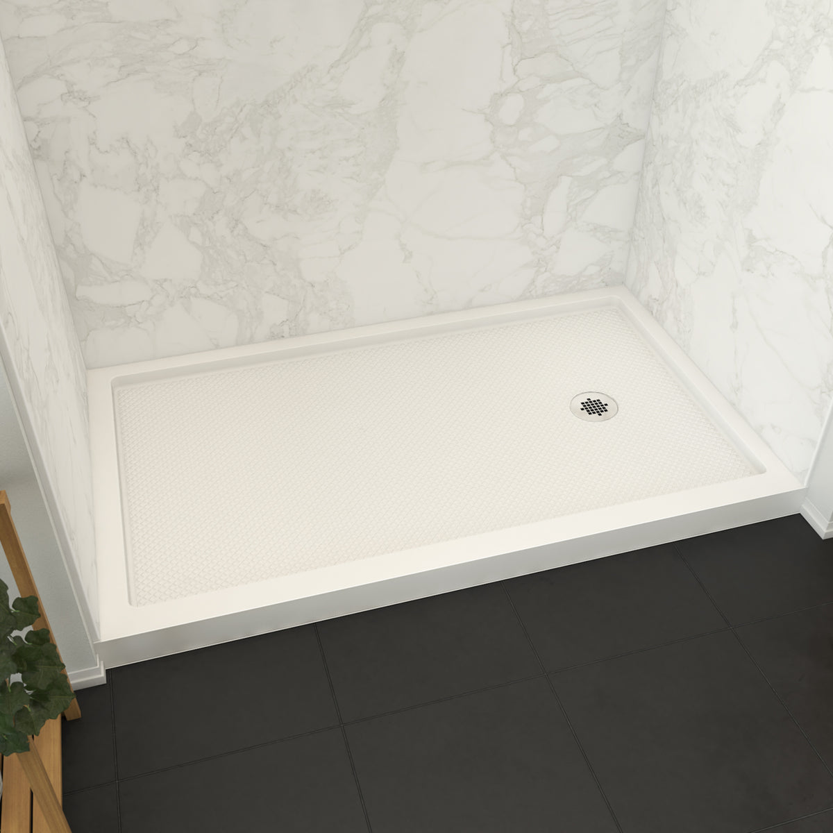 Maax Roka 6036 Acrylic Alcove Shower Base in White - image 8