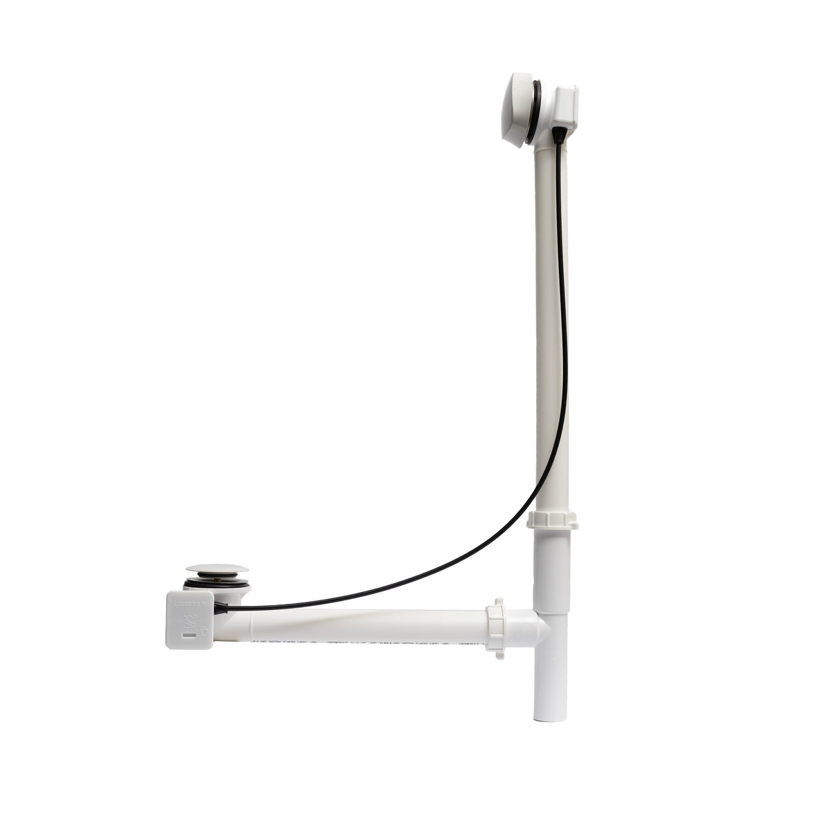 Maax Rotary Turn Cable-Operated Waste and Overflow, 33 in Cable, Complete Kit
