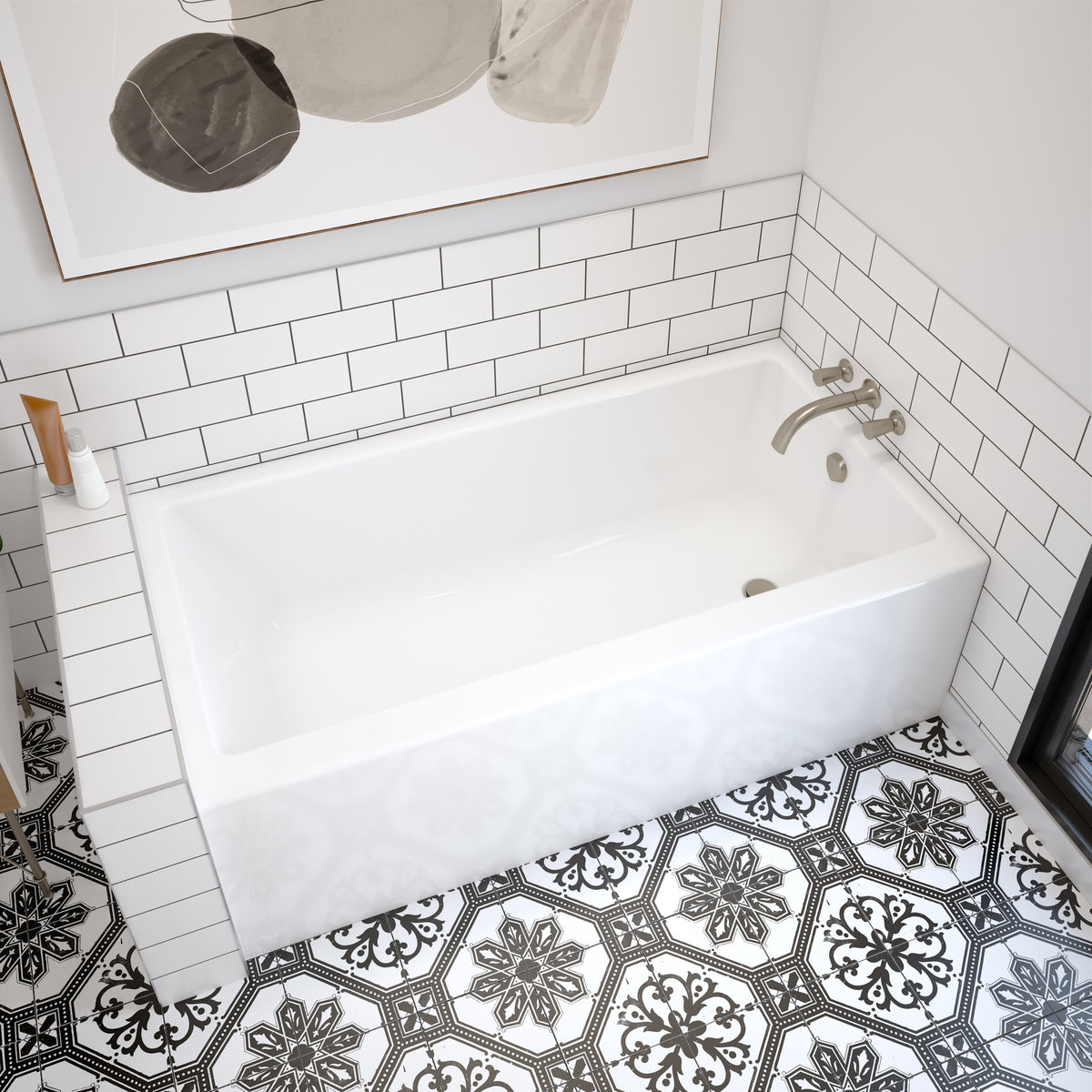 Maax Rubix 6032 AFR Acrylic Alcove Bathtub in White - image 8