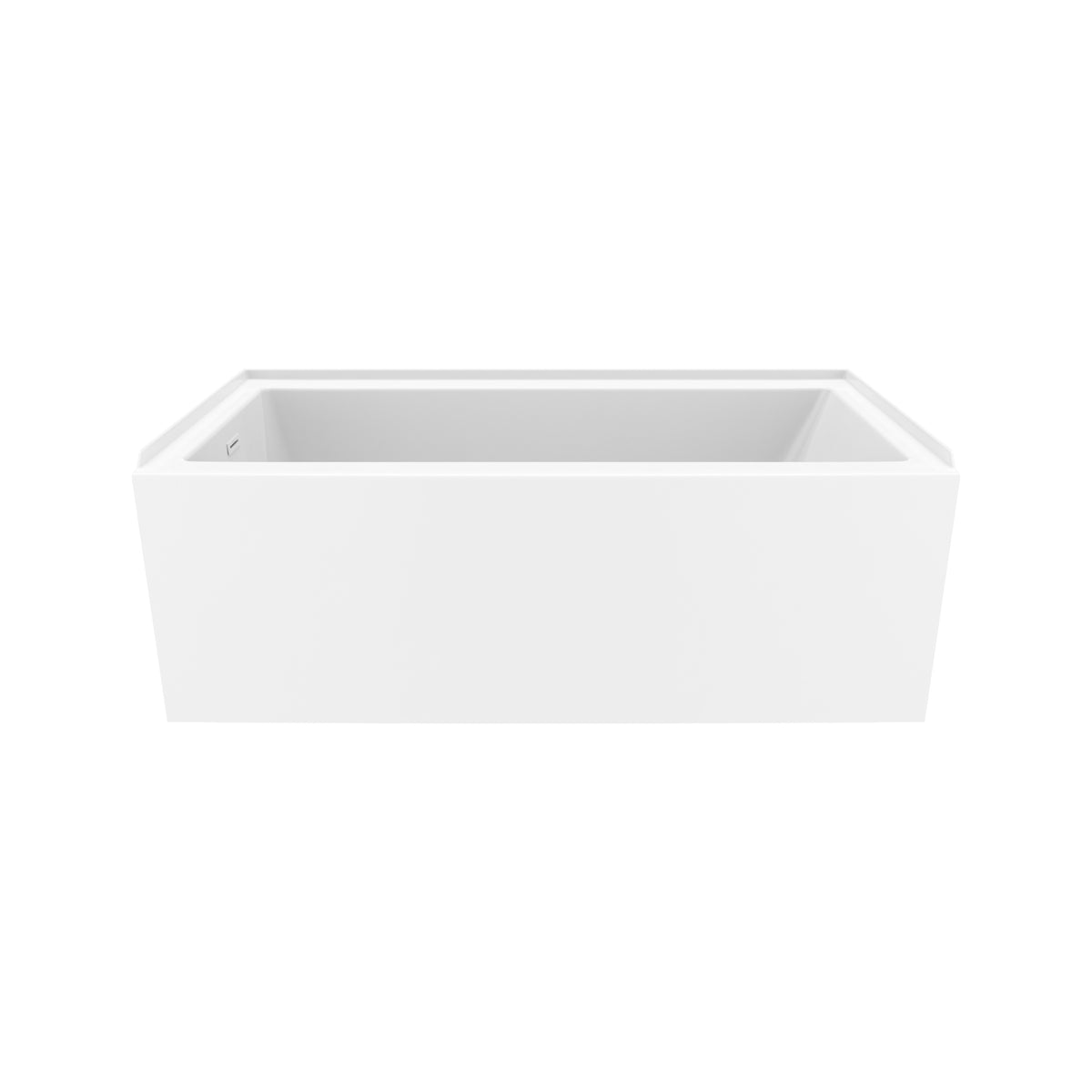Maax Rubix 6032 AFR Acrylic Alcove Bathtub in White with Linear Overflow - image 2