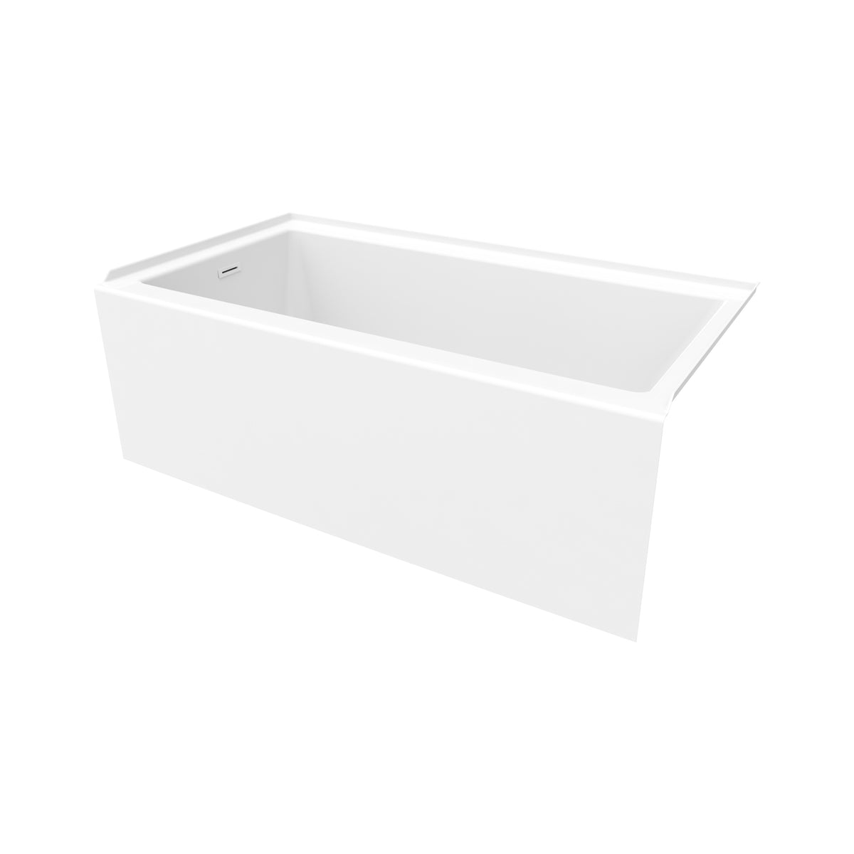 Maax Rubix 6032 AFR Acrylic Alcove Bathtub in White with Linear Overflow - image 4