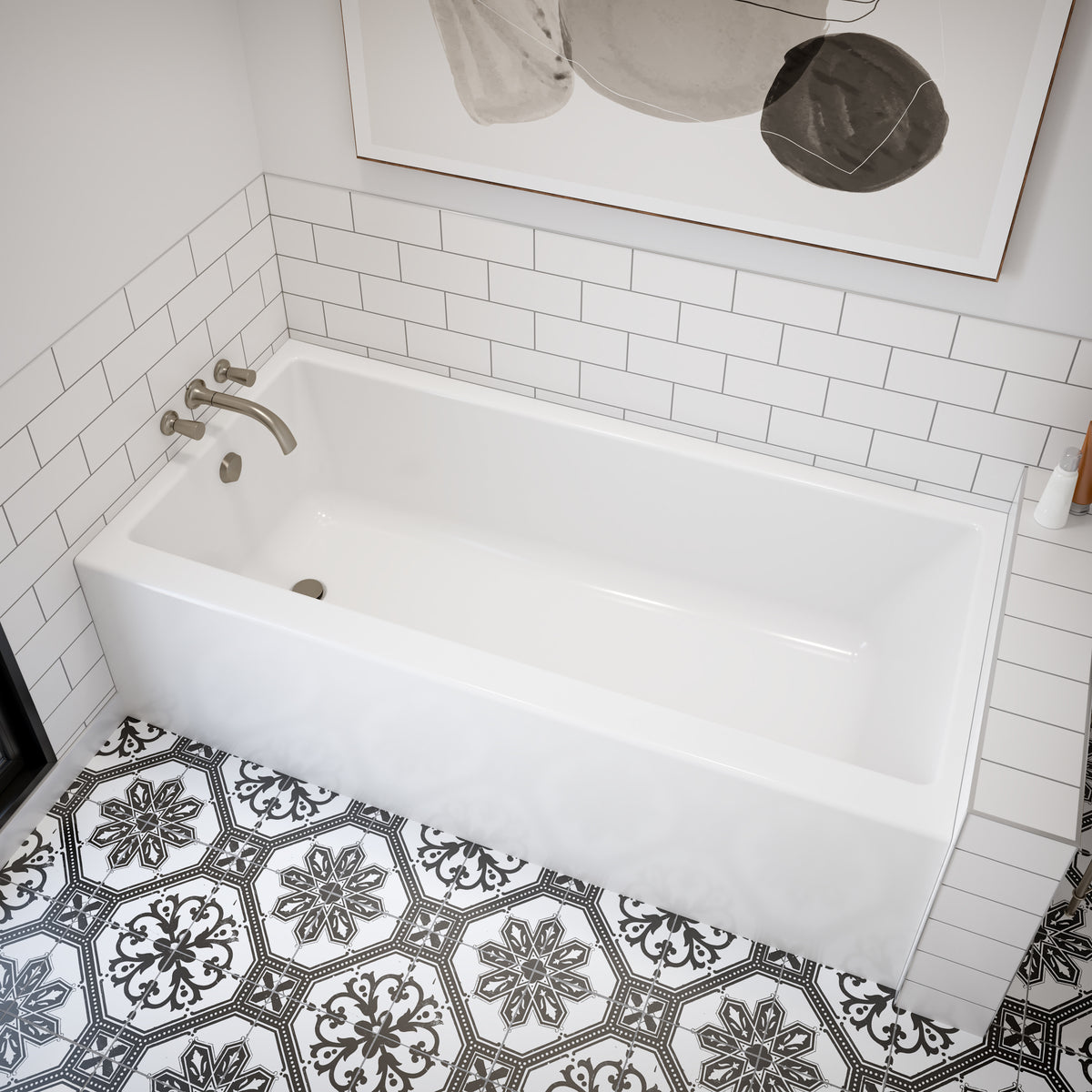 Maax Rubix 6632 Acrylic Alcove Bathtub in White - image 3