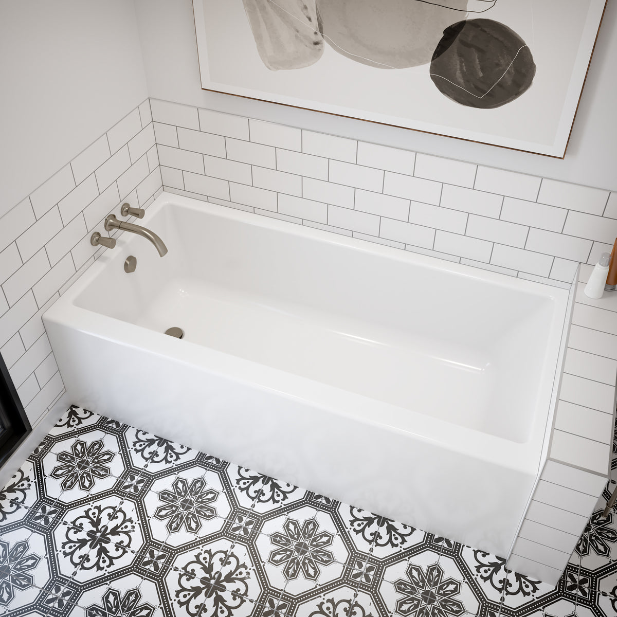 Maax Rubix 6632 Acrylic Alcove Bathtub in White - image 8