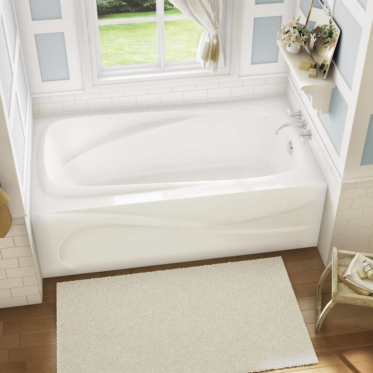 Maax Santorini 60 x 32 Acrylic Alcove Bathtub in White