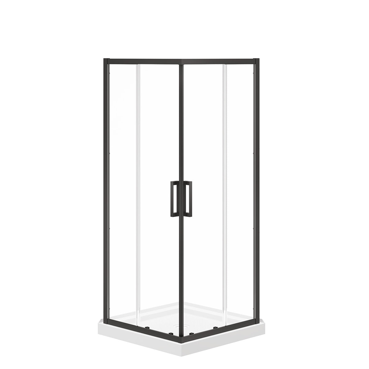 Maax Scarlet 32 x 32 Acrylic Corner Drain Shower Kit in White - image 4