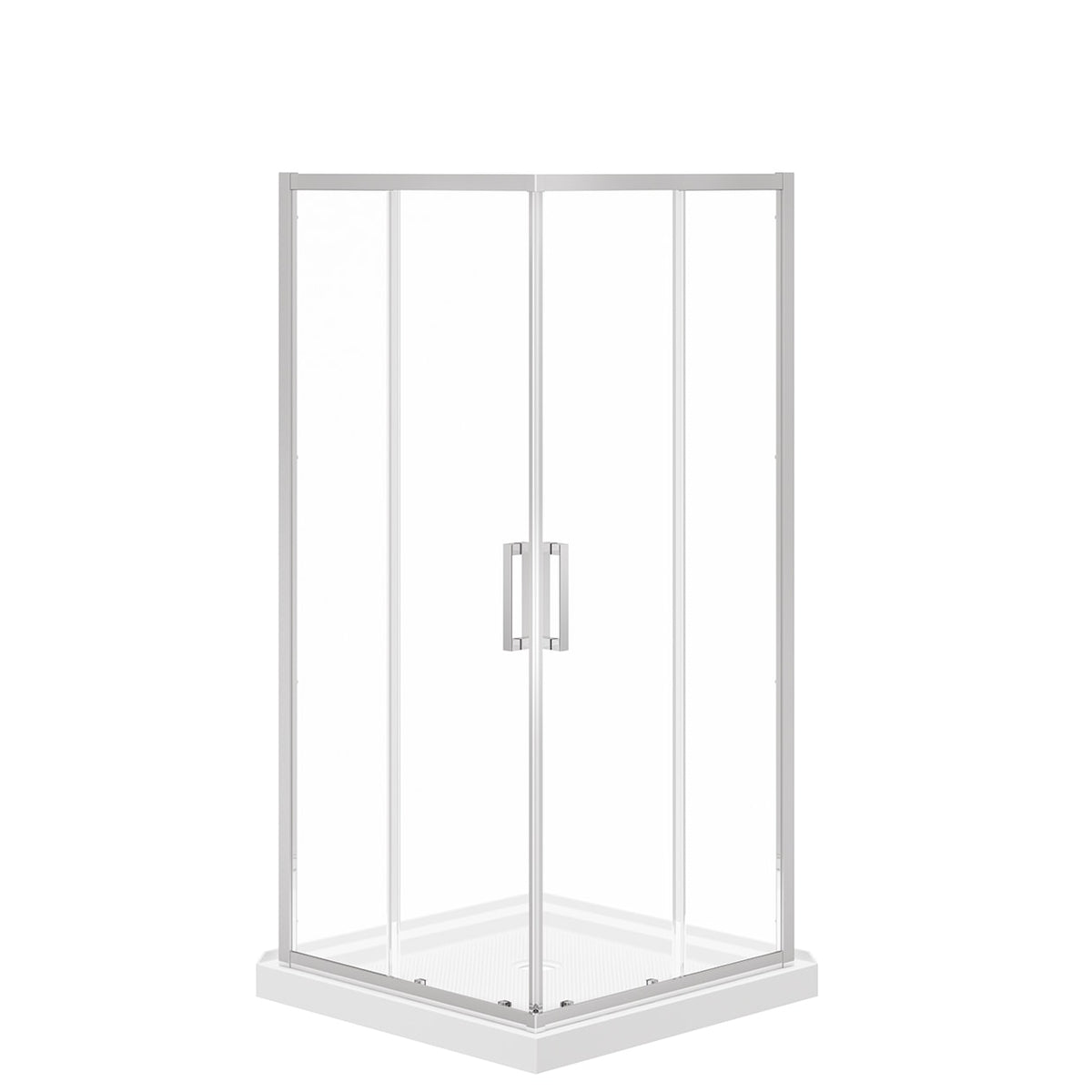 Maax Scarlet 36 x 36 Acrylic Corner Drain Shower Kit in White - image 2