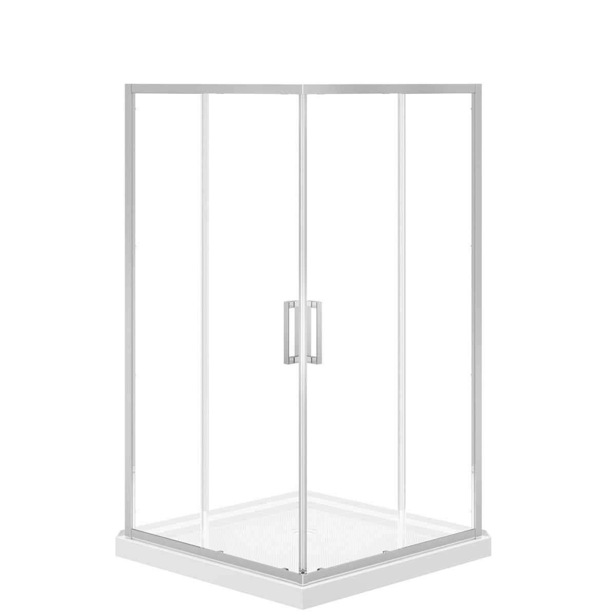 Maax Scarlet 42 x 42 Acrylic Corner Drain Shower Kit in White - image 2