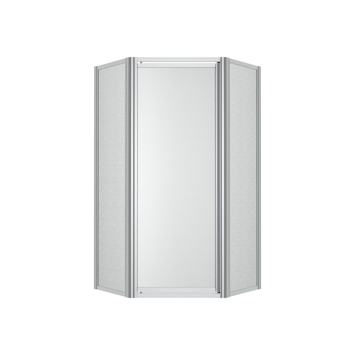 Maax Silhouette Plus Neo-angle 38 x 38-40 x 40 x 70 in Pivot Shower Door for Corner Installation with Hammer glass in Chrome - image 2