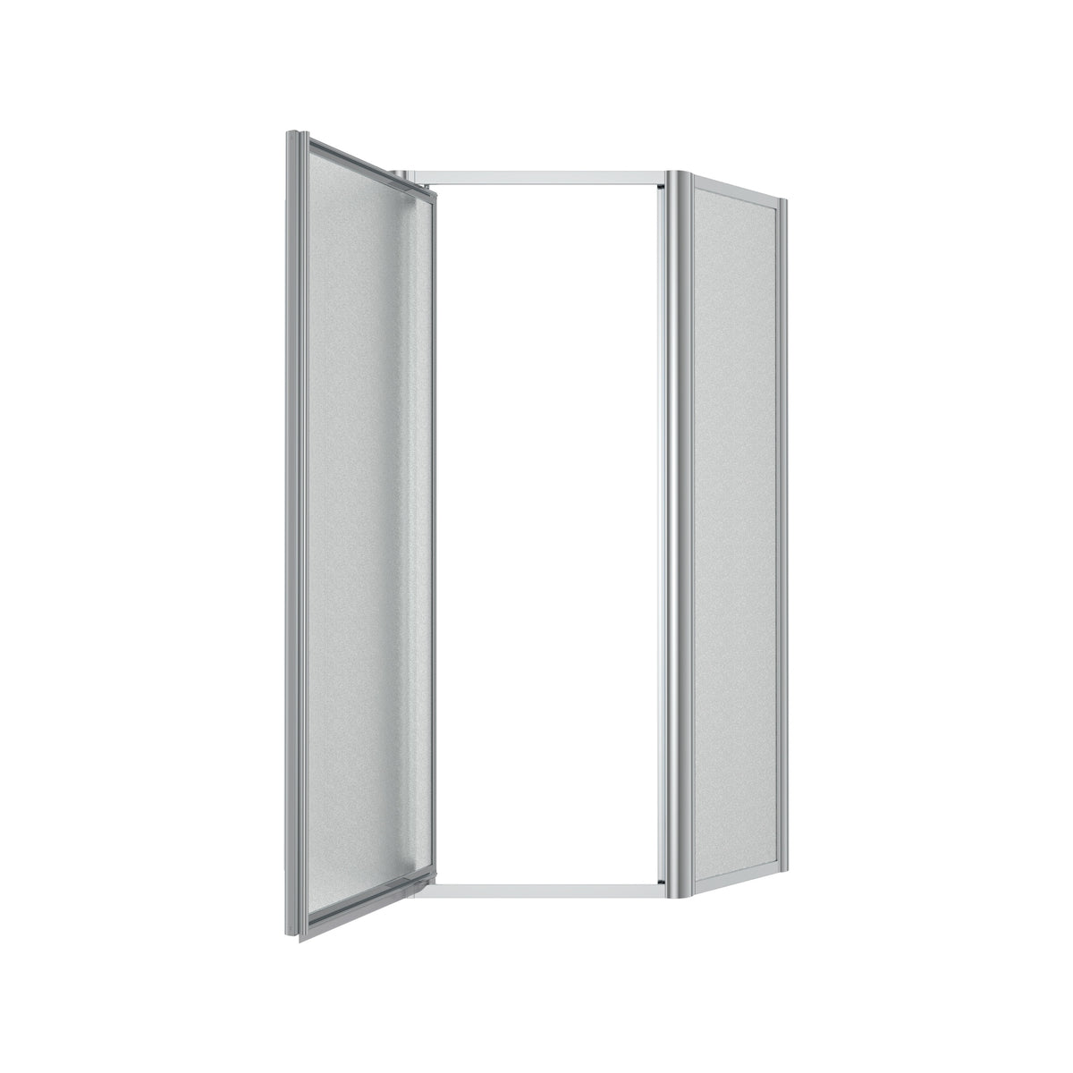 Maax Silhouette Plus Neo-angle 38 x 38-40 x 40 x 70 in Pivot Shower Door for Corner Installation with Hammer glass in Chrome - image 3
