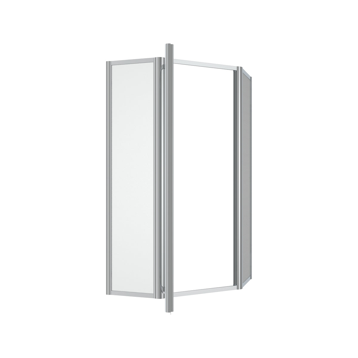 Maax Silhouette Plus Neo-angle 38 x 38-40 x 40 x 70 in Pivot Shower Door for Corner Installation with Hammer glass in Chrome - image 5