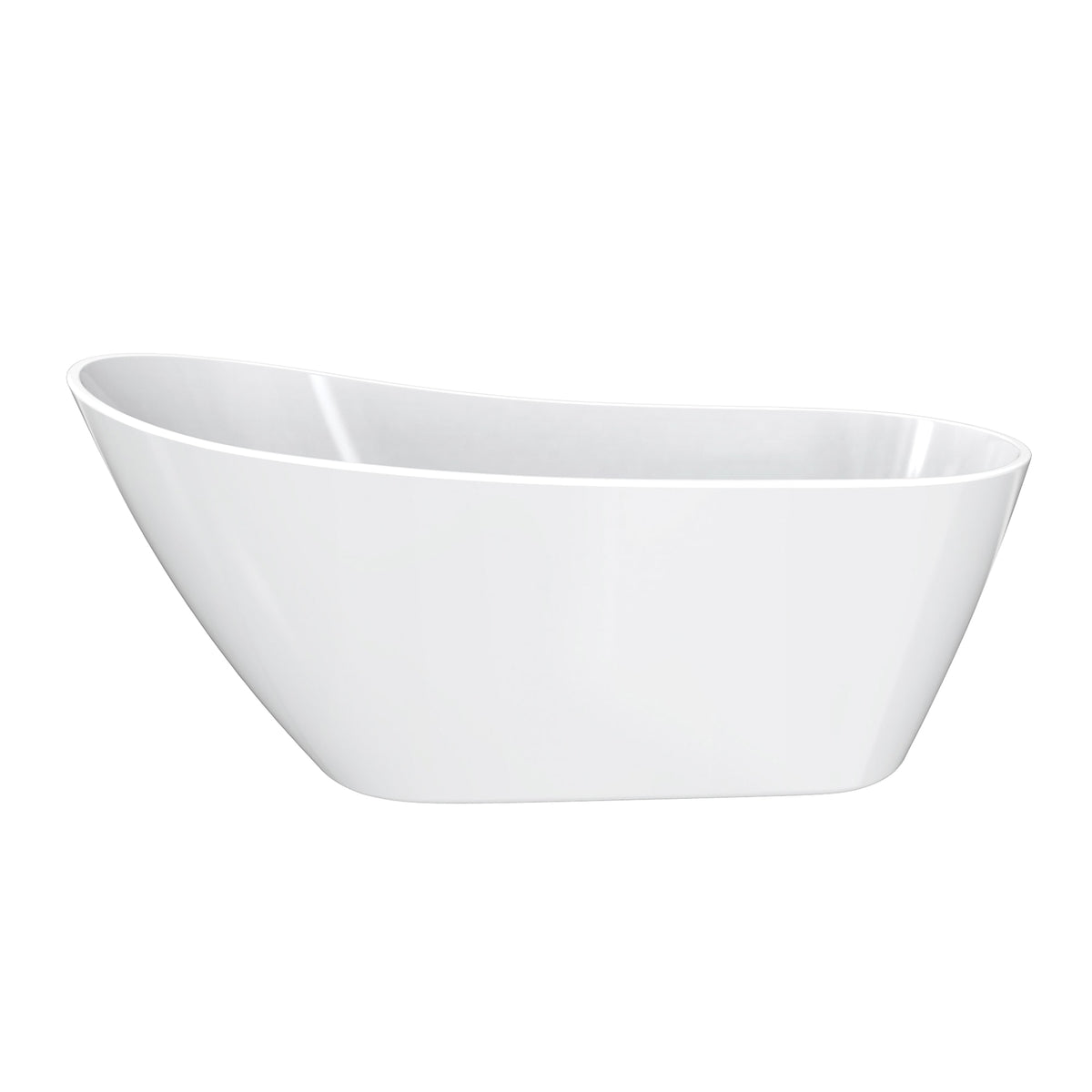 Maax Soca 59 x 28 Acrylic Freestanding Oval End Drain Bathtub in White - image 2
