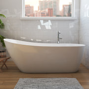 Maax Soca 67 x 29 Acrylic Freestanding Oval End Drain Bathtub in White