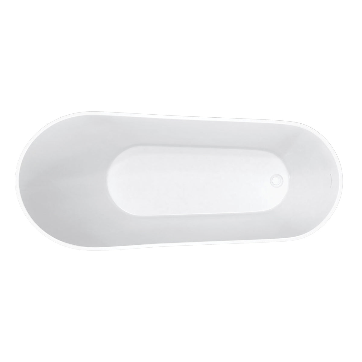 Maax Soca 67 x 29 Acrylic Freestanding Oval End Drain Bathtub in White - image 4