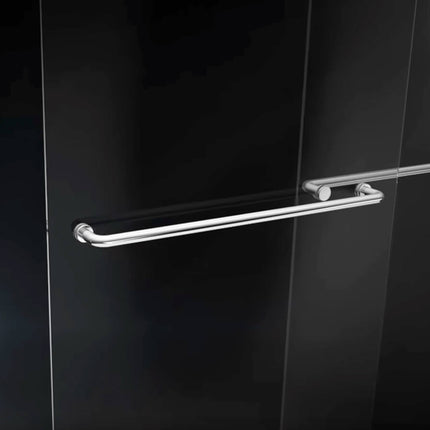 Aura 55-59 x 71 in. 6 mm Sliding Shower Door for Alcove Installation with Clear glass in Dark Bronze - Plumbing Market