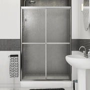 Maax Soul 42-47 ½ x 68 in Sliding Shower Door for Alcove Installation with Raindrop glass in Chrome