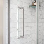 Maax Specialty Handle for Uptown Pivot and Slider in Chrome and White Marble