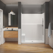 Maax SS3260 AcrylX Alcove Center Drain One-Piece Shower in White
